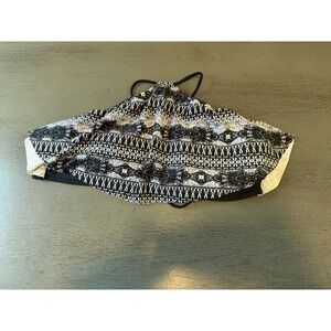 black white AMBRIELLE   swimsuit bikini top size large